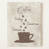 Kaffee heute Morgen für immer Planer (Rückseite)
