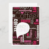 Kaffee High Tee Freunde Party Einladung (Vorne/Hinten)