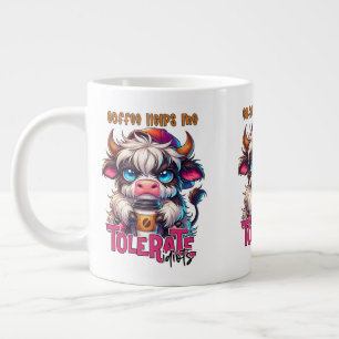 Kaffee hilft mir Idioten zu tolerieren  Jumbo-Tasse