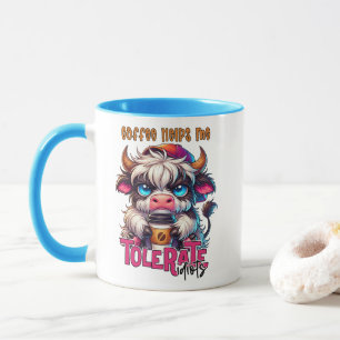 Kaffee hilft mir Idioten zu tolerieren Tasse