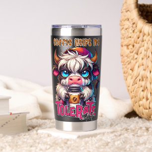 Kaffee hilft mir Idioten zu tolerieren  Thermobecher