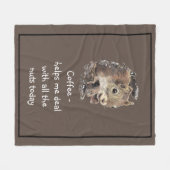 Kaffee hilft mir, mit allen Nüssen Eichhörnchen um Fleecedecke (Vorderseite (Horizontal))