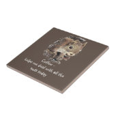 Kaffee hilft mir, mit allen Nüssen Eichhörnchen um Fliese (Seite)
