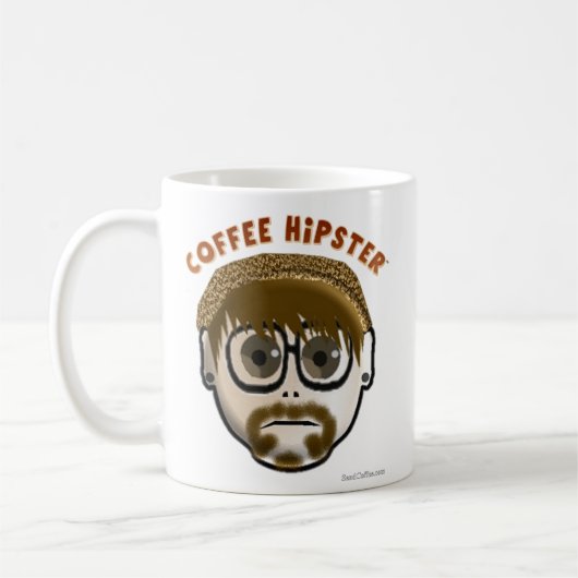 Kaffee Hipster - Tasse (Links)