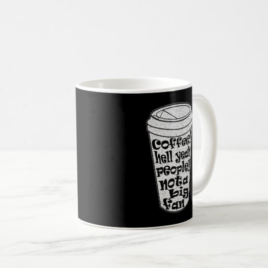 Kaffee Hölle ja Leute nicht ein großer Fan Introve Kaffeetasse (VorderseiteRechts)