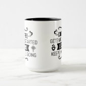 Kaffee holt mich los Jesus behalte mir Text Tasse (Zentrum)