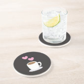 Kaffee hört schwarz untersetzer (Seite)