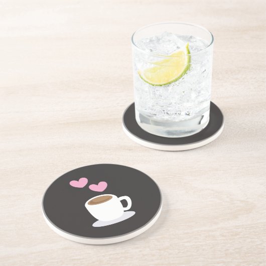 Kaffee hört schwarz untersetzer (Seite)