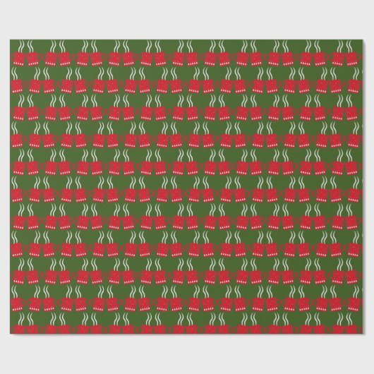 Kaffee Hot Chocolate Tasse Geschenkpapier (Flach)