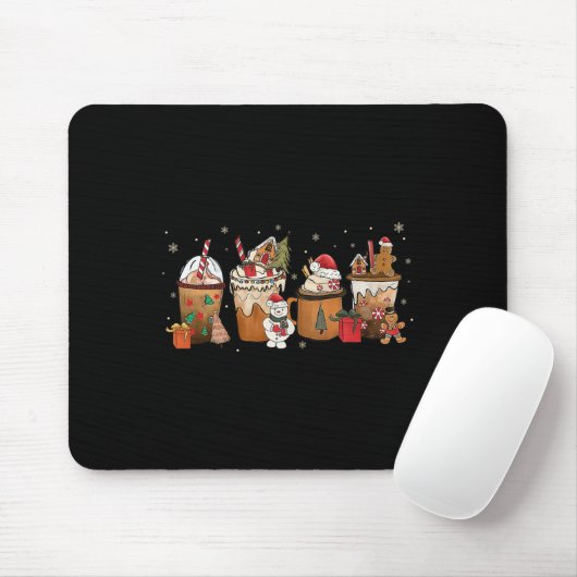 Kaffee Hot Cocoa Frohe Weihnachten Weihnachtsfamil Mousepad (Mit Mouse)
