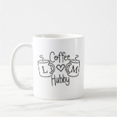 Kaffee Hubby Liebe Monogram Tasse (Links)