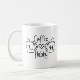 Kaffee Hubby Liebe Monogram Tasse