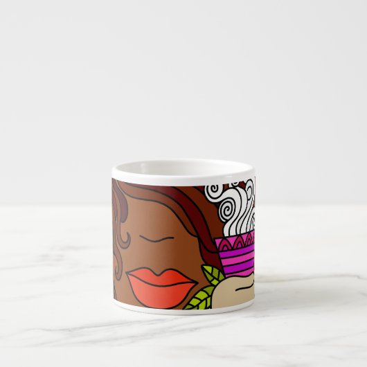 Kaffee-hübsche Fantasie 2 Espressotasse (Vorderseite)