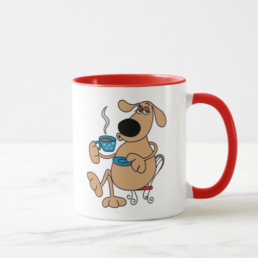 Kaffee Hund 11 oz Combo Tasse (Rechts)