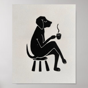 Kaffee,Hund,niedlich,Haustier,Tier,Hunde,Hundelieb Poster