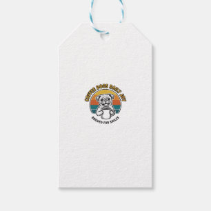Kaffee-Hund-Shirt Vintage graviertes Pup-Mug-Desig Geschenkanhänger