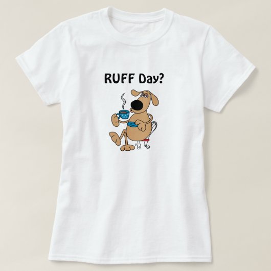 Kaffee Hund T - Shirt (Design vorne)