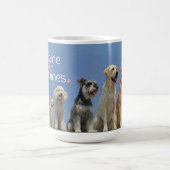 Kaffee & Hunde Fünf Hunderassen Foto-Tasse Geschen Kaffeetasse (Mittel)