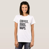 Kaffee Hunde Nickerchen Sweatshirt T-Shirt (Vorne ganz)