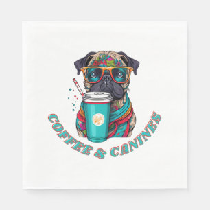 Kaffee & Hunde T - Shirt - Für Hunde Kaffee Serviette