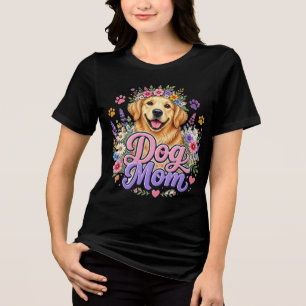 Kaffee Hunde Wiederholen Lustiges Hunde Liebhaber Tri-Blend Shirt