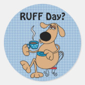 Kaffee-Hundsticker, glänzend, 1½ Zoll (Blatt mit 2 Runder Aufkleber (Vorderseite)