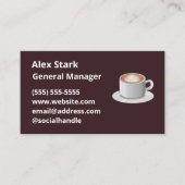 Kaffee Icon Brown Business Cards Visitenkarte (Vorderseite)