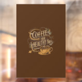 Kaffee Ihr gesunder Buzz D1 Fensteraufkleber (Blatt 2)