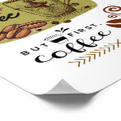 Kaffee-Illustration Poster (Ecke)