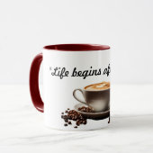 Kaffee im Alltag Tasse (Vorderseite Links)