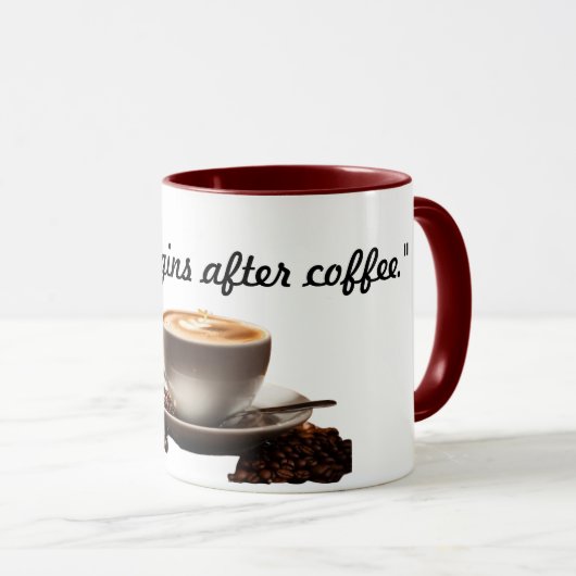 Kaffee im Alltag Tasse (VorderseiteRechts)