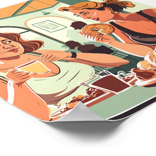 Kaffee im Café Poster (Ecke)