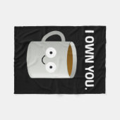 Kaffee im eigenen Koffein Addict Ironic Funny Des Fleecedecke (Vorderseite (Horizontal))