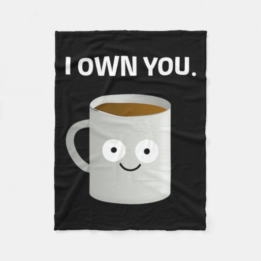 Kaffee im eigenen Koffein Addict Ironic Funny Des Fleecedecke (Vorderseite)