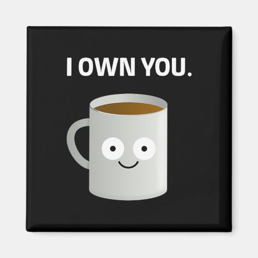 Kaffee im eigenen Koffein Addict Ironic Funny Des Magnet (Vorne)