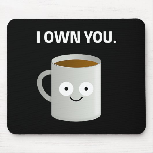 Kaffee im eigenen Koffein Addict Ironic Funny Des Mousepad (Vorne)