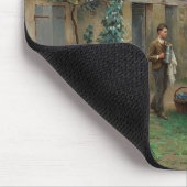 Kaffee im Garten trinken (Französische Landschaft) Mousepad (Ecke)