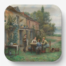 Kaffee im Garten trinken (Französische Landschaft)