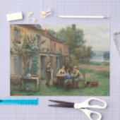 Kaffee im Garten von Daniel Ridgway Knight Seidenpapier (Handwerk)