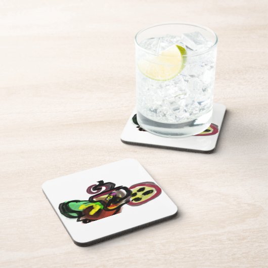 Kaffee im Herbst Getränkeuntersetzer (Rechte Seite)