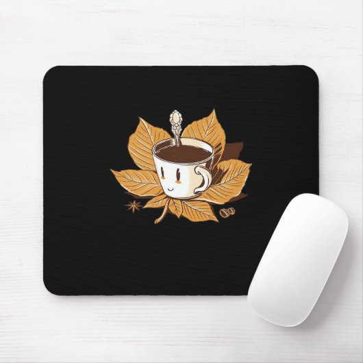 Kaffee im Herbst Herbst Es ist Herbst. Mousepad (Mit Mouse)