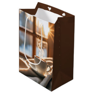 Kaffee im Winter Mittlere Geschenktüte