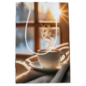 Kaffee im Winter Mittlere Geschenktüte (Vorderseite)