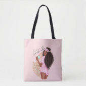 Kaffee Imitate Glitzer Girl Haare Rose Rosa Tasche (Vorderseite)
