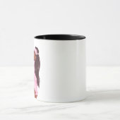Kaffee Imitate Glitzer Girl Rotes Haar Braun Rosa Tasse (Zentrum)