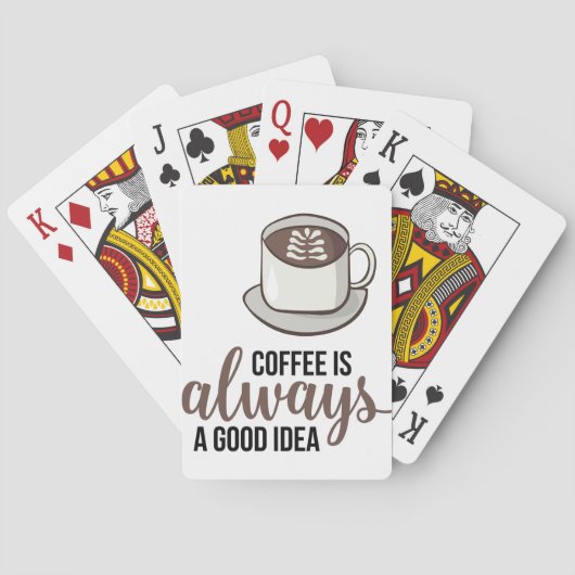 Kaffee Immer Eine Gute Idee Spielkarten (Rückseite)