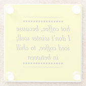 Kaffee immer glasuntersetzer (Rückseite)