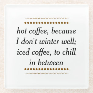 Kaffee immer glasuntersetzer