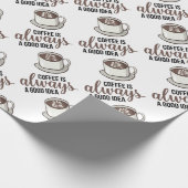 Kaffee immer gute Idee Geschenkpapier (Ecke)