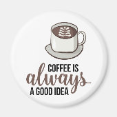 Kaffee immer gute Idee Magnet (Vorne)